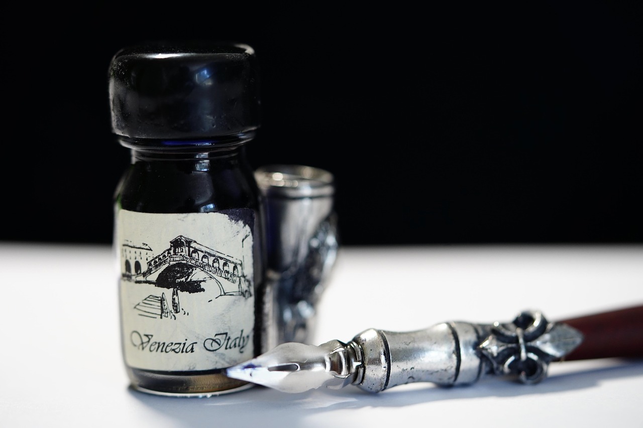 quill typewriter ink